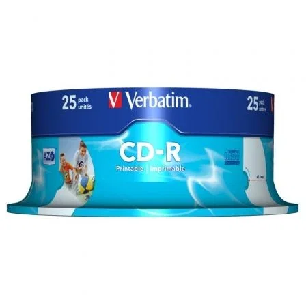 Verbatim CD-R AZO 700MB 52x Imprimible 25 unidades Verbatim CD-R AZO 700MB 52x Imprimible 25 unidades
